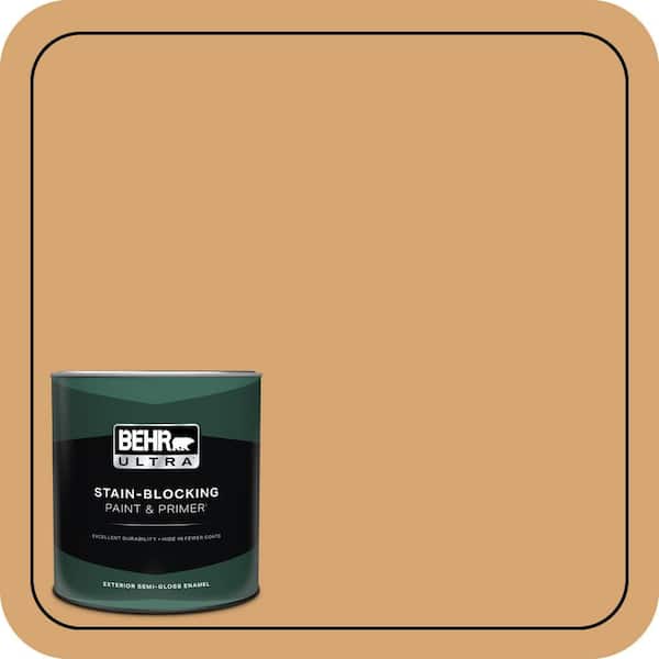 BEHR ULTRA 1 qt. #M250-4 Cake Spice Semi-Gloss Enamel Exterior Paint & Primer
