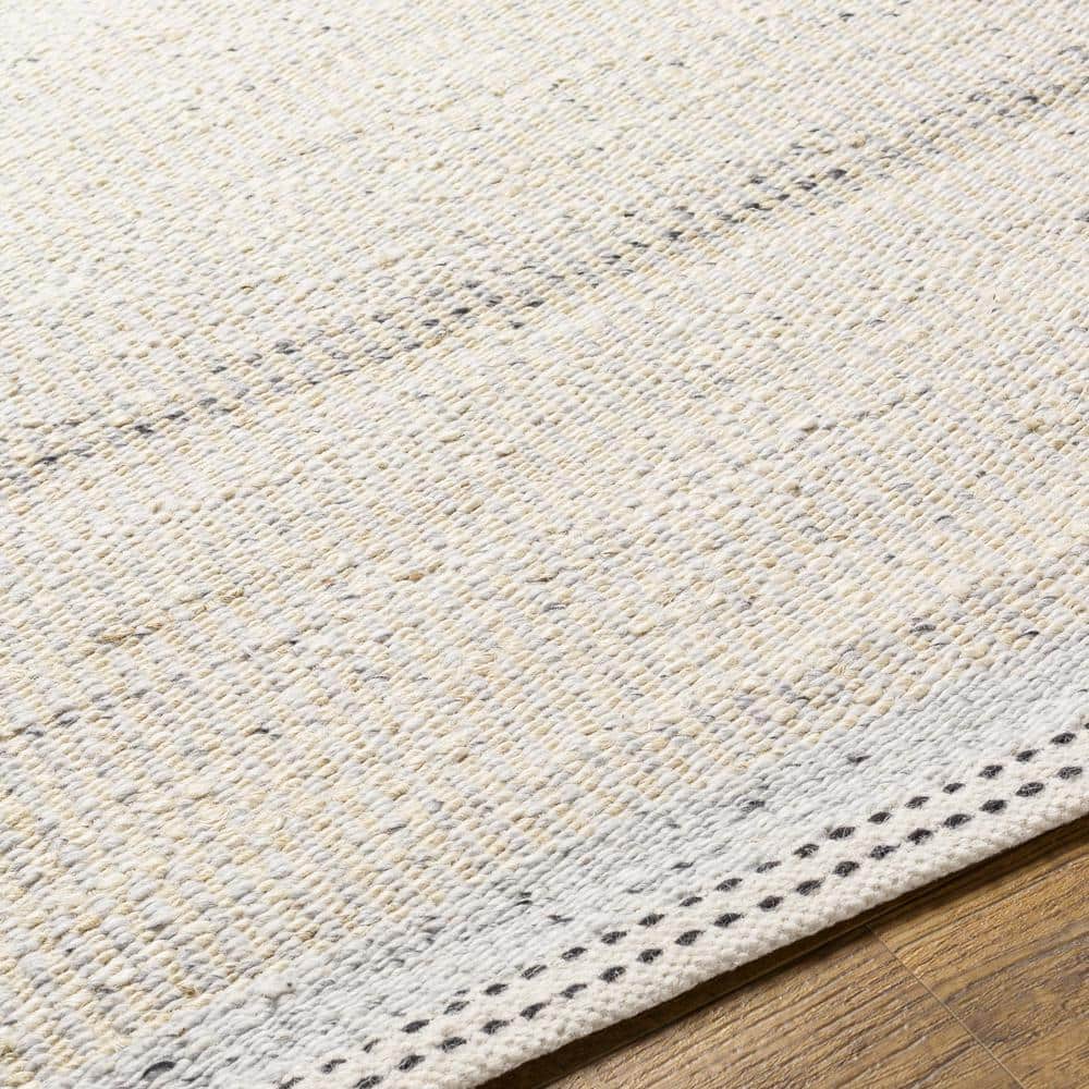 Handmade Black and Beige Wool Tufted 5' x 7' Rug