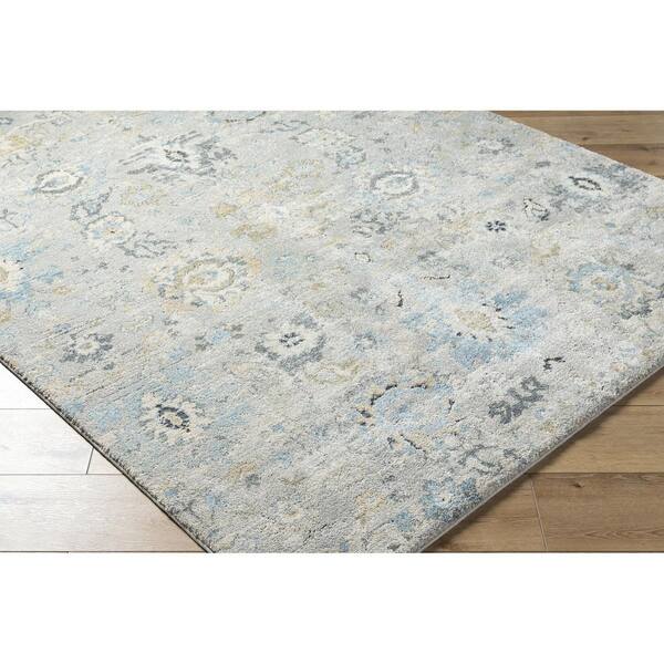 Avellino Light Olive Traditional Floral  2 ft. x 2 ft. Area Rug