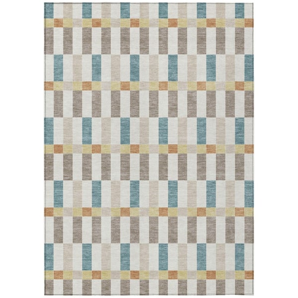 Chantille Machine Washable Indoor/Outdoor Abstract ACN2548 Ivory 3 ft. x 5 ft. Area Rug