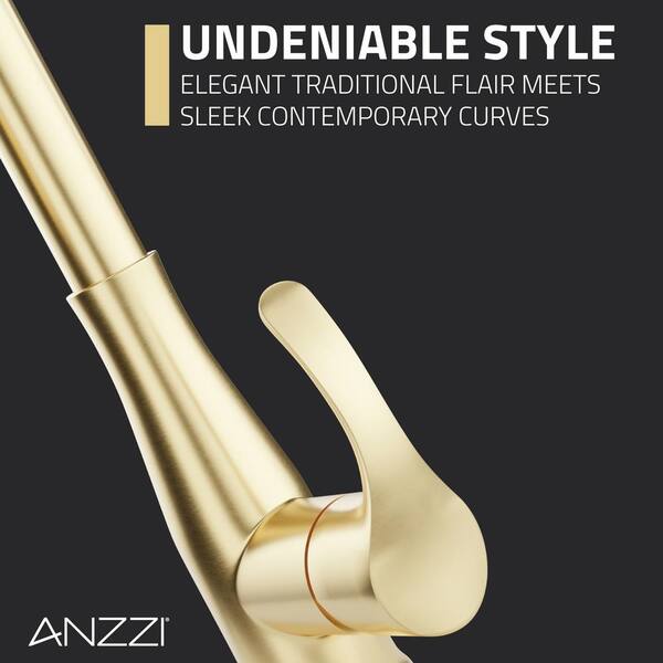 ANZZI Rodeo Brushed Nickel 1-Handle Deck-Mount Pull-Out Handle Kitchen Faucet (Deck Plate Included) ANZZI Rodeo Brushed Nickel 1-Handle Deck-Mount Pull-Out Handle Kitchen Faucet (Deck Plate Included)