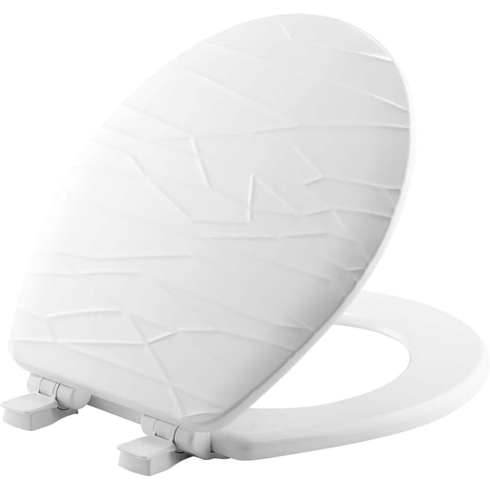 Mayfair STATITE Slow Close LiftOff Sculptured Round Closed Front Toilet Seat in White 7M37SLOW