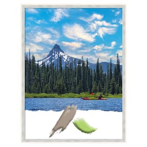 Paige White Silver Wood Picture Frame Opening Size 18 x 24 in.