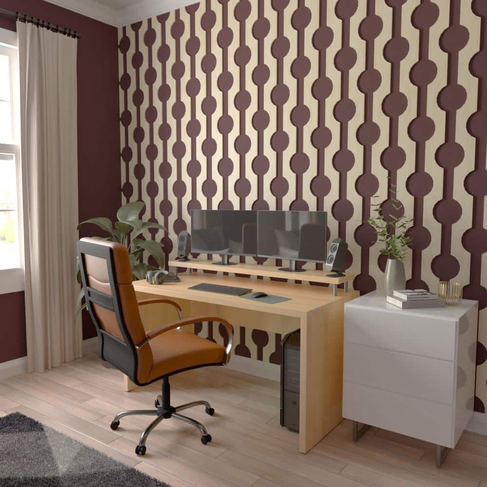Pomeroy 47" Birch Wood Decorative Slat Wall Panel Kit
