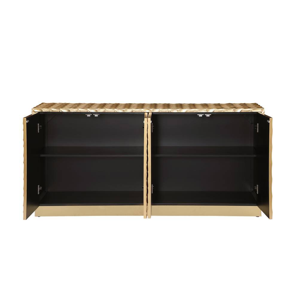 Genova 65'' Gold Metallic Sheen Sideboard