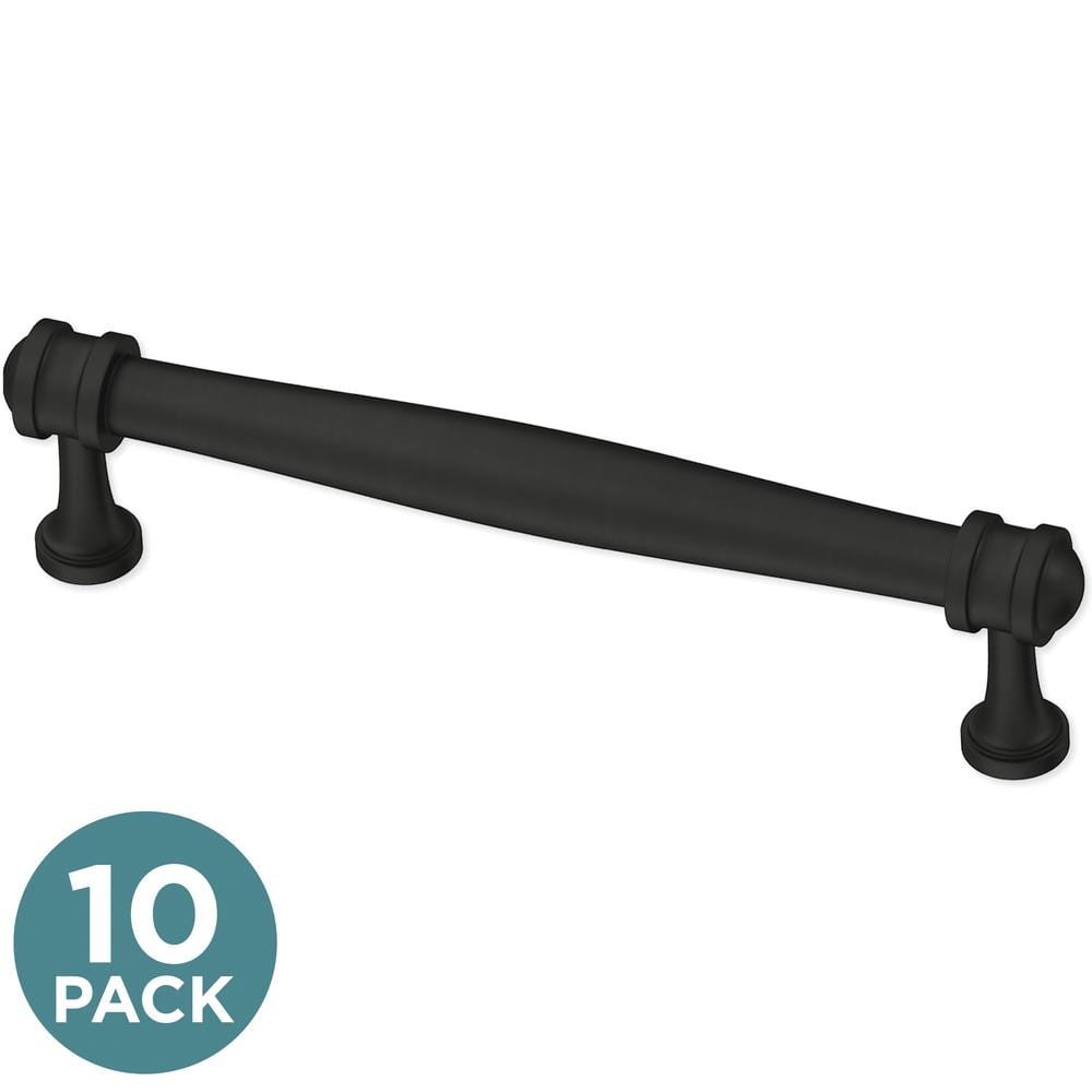 10-Pack Charmaine 5-1/16 in. (128 mm) Classic Matte Black Cabinet Drawer Bar Pulls price history on PriceWatchPro