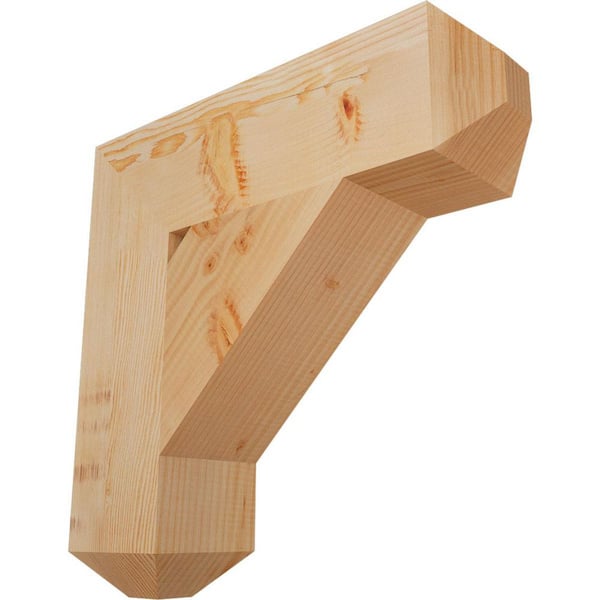 Ekena Millwork 5.5 in. x 22 in. x 22 in. Douglas Fir Traditional Craftsman Smooth Bracket
