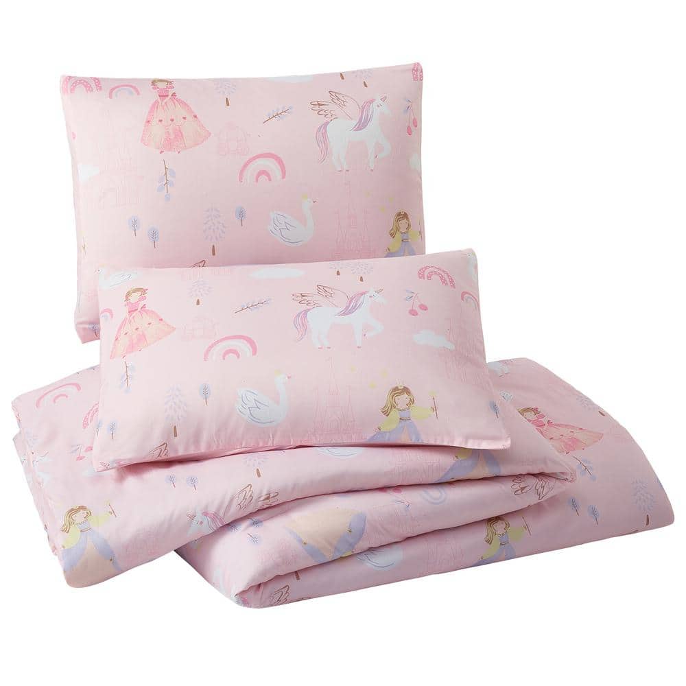 Fairytale Princess Pink Microfiber Full Comforter Set