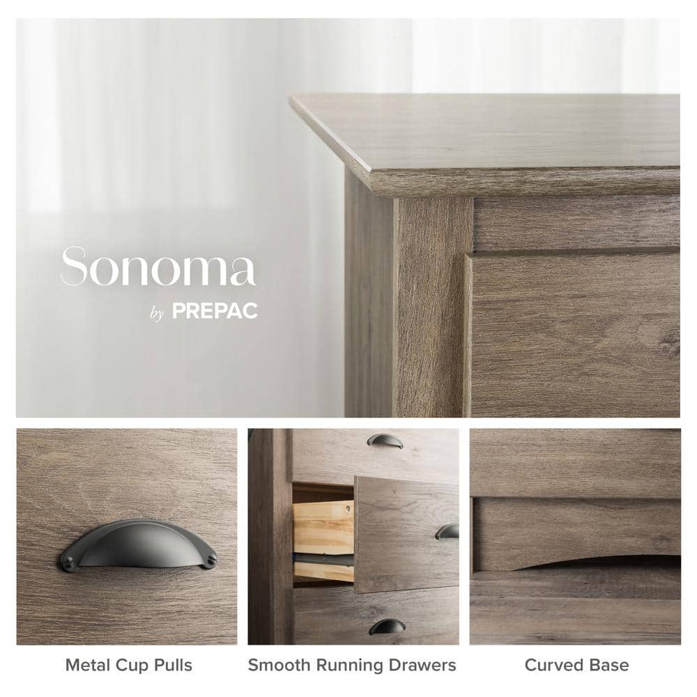 Drifted Gray Double 8-Drawer Coastal Dresser