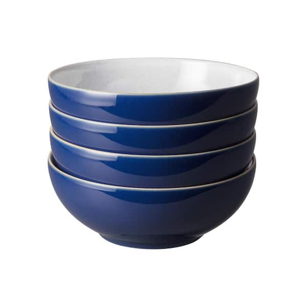 dark blue denby elements 12 piece dinner set blue