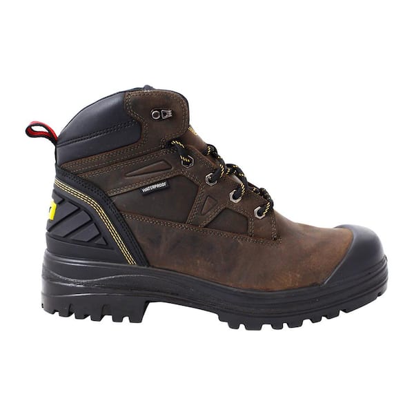 Stanley Men's Assure Waterproof 6'' Work Boots - Steel Toe - Brown Size 10.5(W)