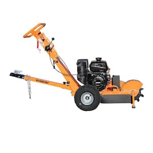 11 in. 14 HP Commercial Kohler Gas Powered Stump Grinder with Extra Set of Teeth, Tow Bar, Electric Start and Hour Meter