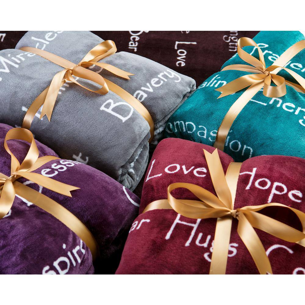Teal and White Reversible Faux Fur Sherpa Throw Blanket