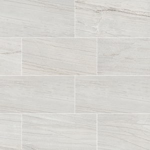 Malahari White 24 in. x 48 in. Lapato Porcelain Floor and Wall Tile (15.71 sq. ft./Case)