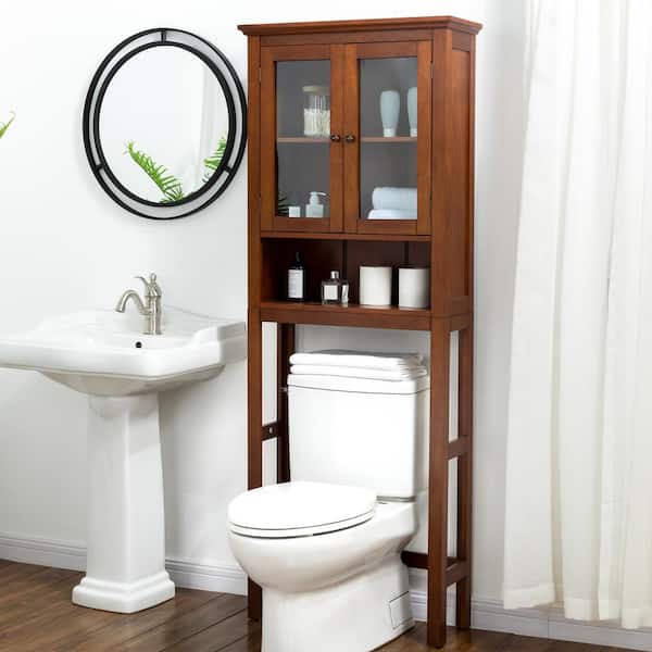 Freestanding Over-the-Toilet Storage 17 Stories Finish: Vintage Brown