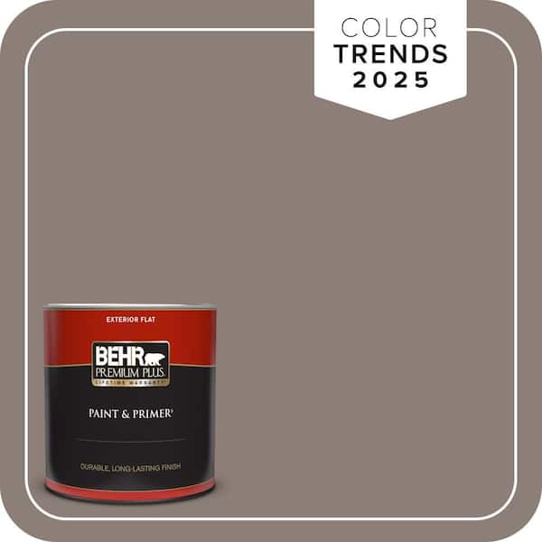 BEHR PREMIUM PLUS 1 qt. Home Decorators Collection #HDC-NT-27B Wild Truffle Flat Exterior Paint & Primer