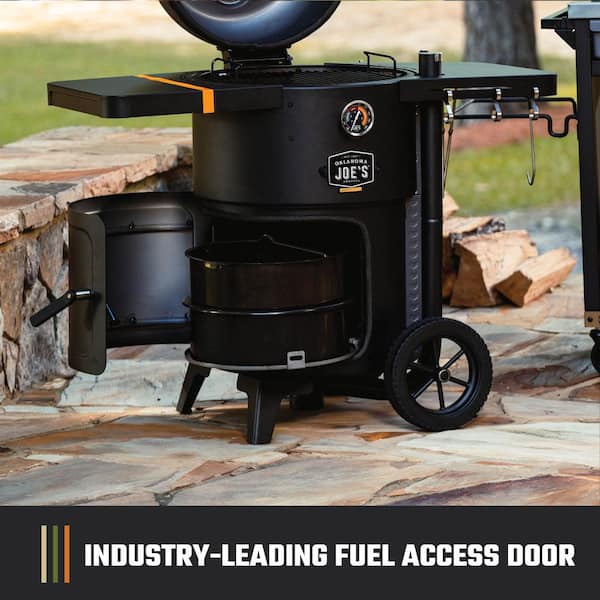 OKLAHOMA JOE'S Bronco 18 in. Heavy Duty Charcoal Drum Smoker and