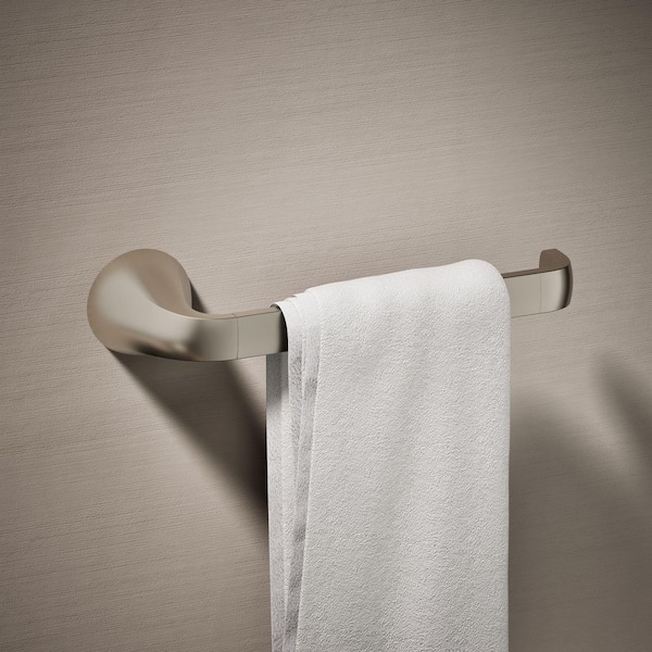 Cursiva Towel Arm in Vibrant Brushed Nickel