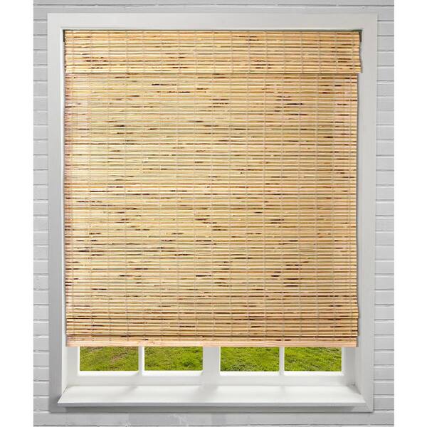 Arlo Blinds Petite Rustique Cordless Light-Filtering Bamboo Roman Shades 23 in. W x 74 in. L