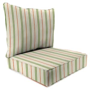 46.5 in. L x 24 in. W x 6 in. T Deep Seating Outdoor Chair Seat and Back Cushion Set in Gallan Cedar
