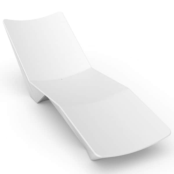 Modern Plastic S-Shaped Outdoor Lounger Chair for Poolside, Garden, and Backyard