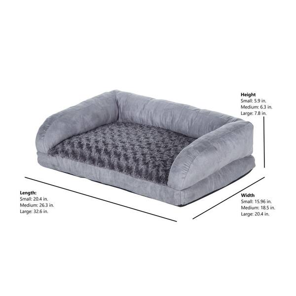 Grey memory foam outlet dog bed