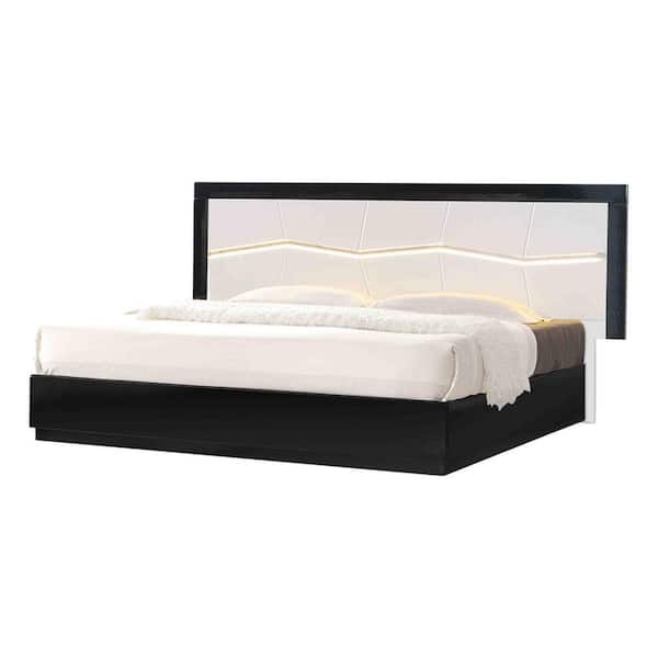 Best Master Furniture Berlin King Modern Lacquer Platform Bed