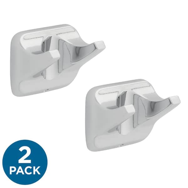 Franklin Brass Futura Double Towel Hook Bath Hardware Accessory in Polished  Chrome (2-Pack) D2402PC-2PK - The Home Depot