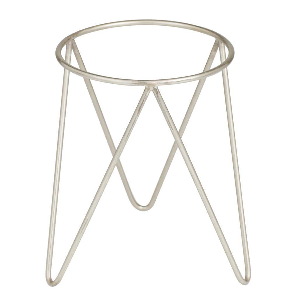 CosmoLiving Modern Silver Metal Planter Set of 2