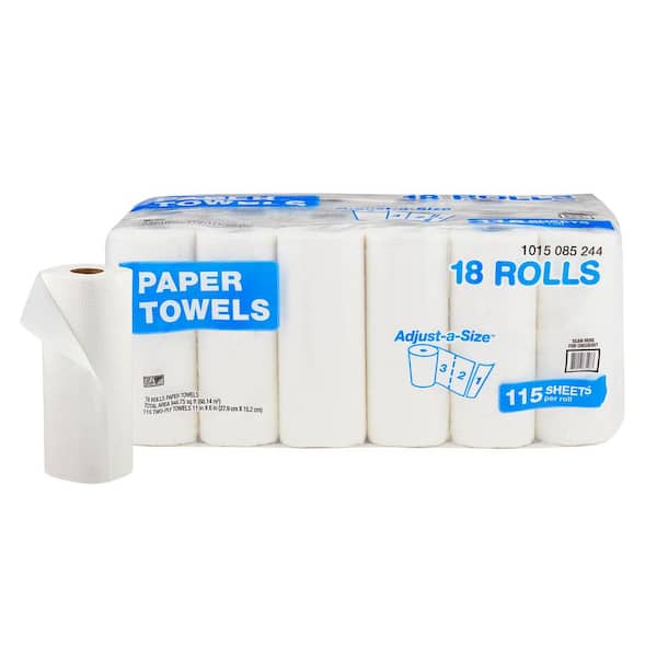PRIVATE BRAND UNBRANDED White 2-Ply Adjust-A-Size Paper Towels (18
