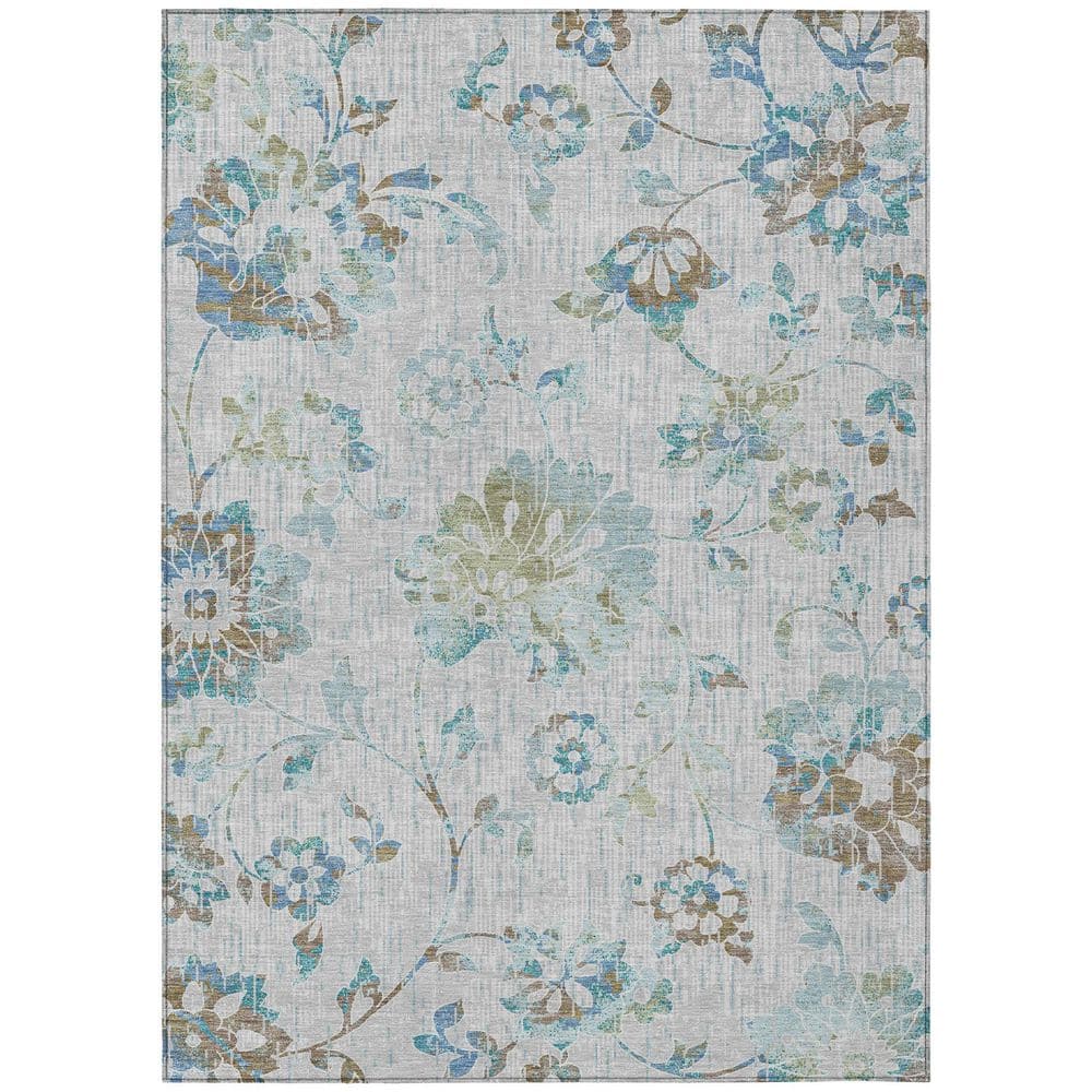 Chantille Machine Washable Indoor/Outdoor Abstract ACN2616 Silver 5 ft. x 7 ft. 6 in. Area Rug price history on PriceWatchPro