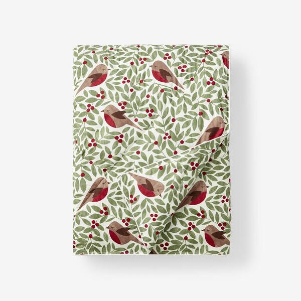 The Company Store Company Essentials LoftAIRE Multi Holiday Bird Throw Blanket