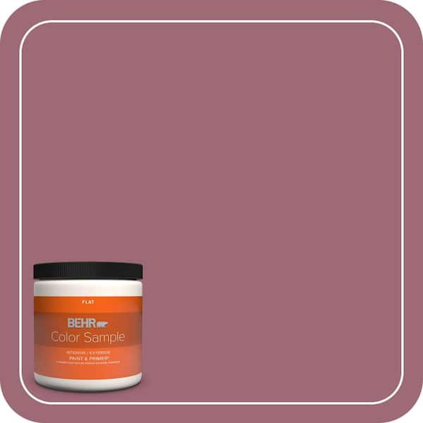 BEHR PREMIUM PLUS 8 oz. #100D-5 Berries and Cream Flat Interior ...