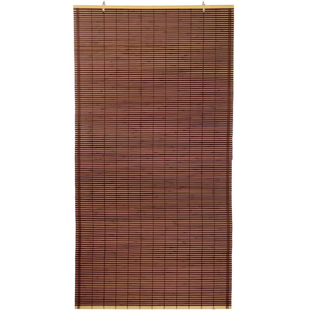 Mahogany Bamboo Cordless Indoor Roll-Up Window Shade