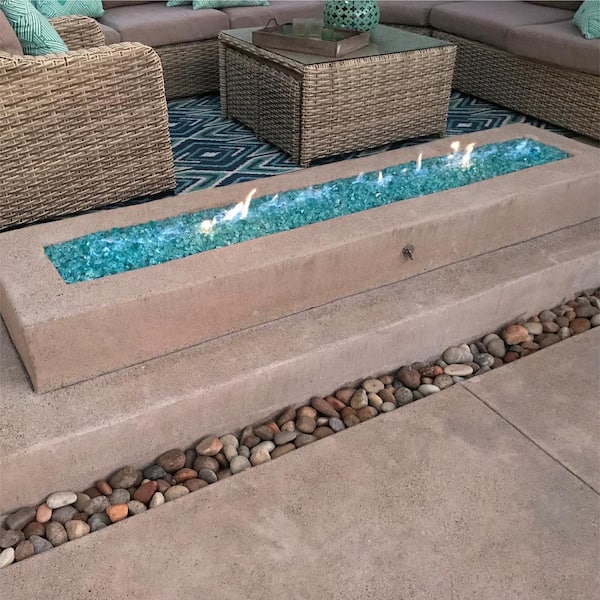 Blended Fire Glass Diamonds, Glass Bead Fire Pit Table