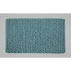 Saffron Fabs Cotton and Microfiber Bath Rug 50 x 30 Arctic Blue