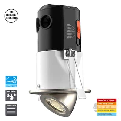 Premium Downlight 3 in. 2700k - 5000k Brushed Nickel New Construction/Remodel...