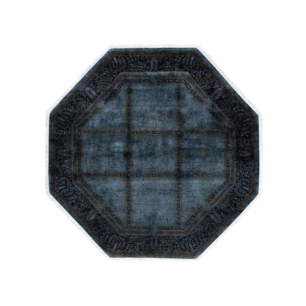 Overdyed Gray 6 ft. x 9 ft. Solid Wool Indoor Area Rug