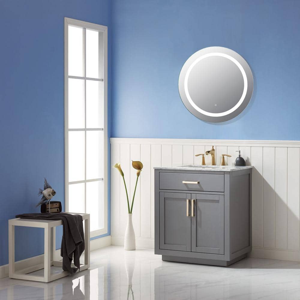 Padova 32" Round Frameless LED Bathroom Vanity Mirror