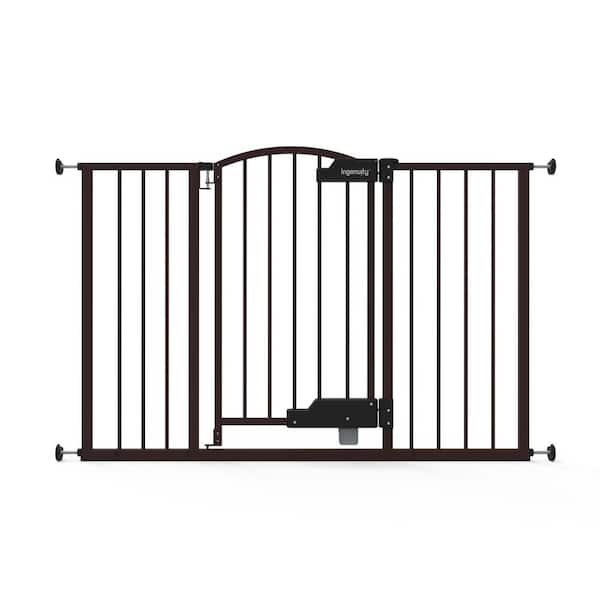 Thruway 52W Series Hands-Free GlideOpen Pressure/Hardware Mounted Pet and Baby Gate, 24"-52" Wide, 33" Tall - Espresso