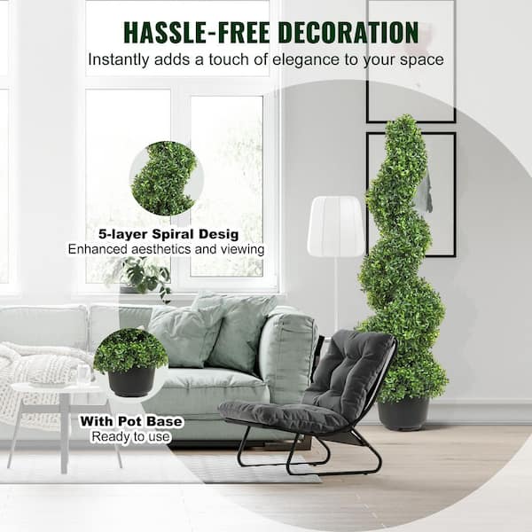VEVOR Artificial Topiaries Boxwood Trees 36 in. Green VEVOR Artificial Topiaries Boxwood Trees 36 in. Green