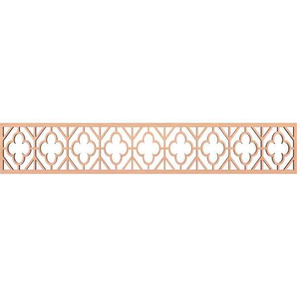 Ekena Millwork Hazelton Fretwork 0.375 in. D x 46.625 in. W x 8 in. L Alder Wood Panel Moulding