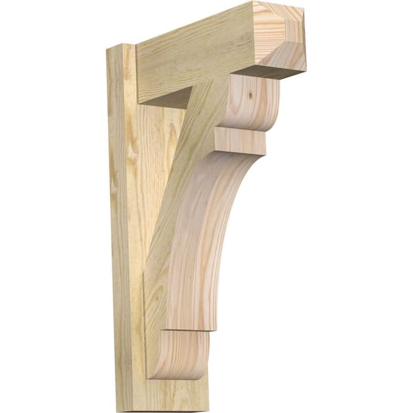 Ekena Millwork 6 in. x 24 in. x 16 in. Douglas Fir Olympic Craftsman Rough Sawn Outlooker