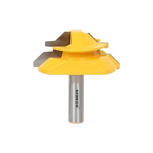 Lock Miter Up to 1 in. Stock 1/2 in. Shank Carbide Tipped Router Bit