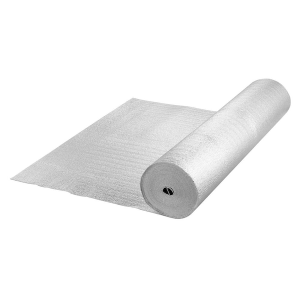 Double Reflective Insulation Roll, Foam Core, 3.2 mm 48 in. x 50 ft. Radiant Barrier, 1 Pack, for Window RV Roof