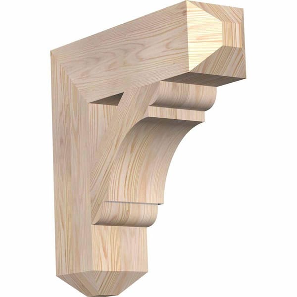 Ekena Millwork 5.5 in. x 22 in. x 22 in. Douglas Fir Olympic Craftsman Smooth Bracket