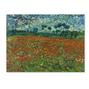 Poppy Field by Van Gogh Hidden Frame Nature Wall Art 14 in. x 19 in.