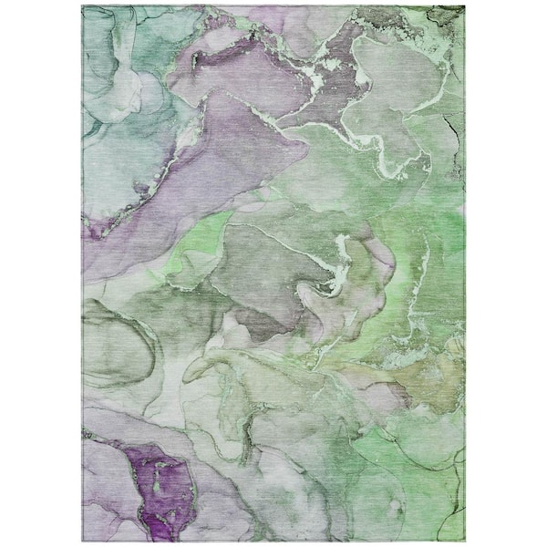 Addison Rugs Green 2 ft. 6 in. x 3 ft. 10 in. Chantille Machine Washable Indoor/Outdoor Geometric ACN500 Area Rug