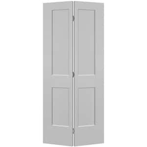 36 in. x 80 in. 2-Panel Logan Hollow Core Silver Bullet Molded Composite Bi-Fold Door