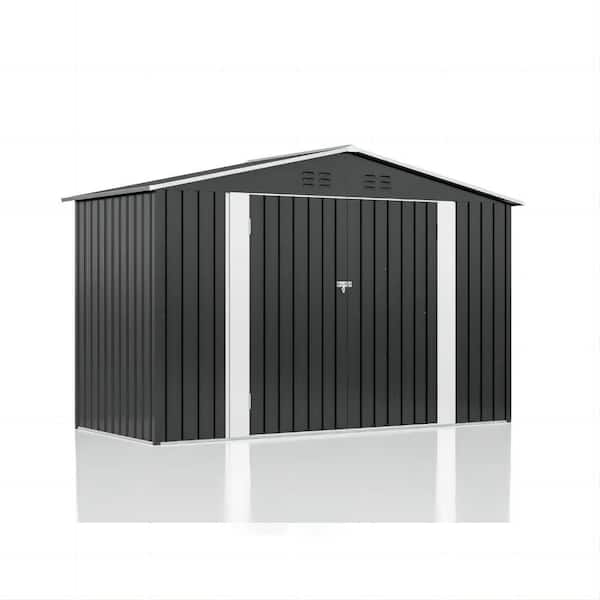 9 ft. W x 4 ft. D Metal Storage Shed with Lockable Doors and Ventilation(36 sq. ft.)